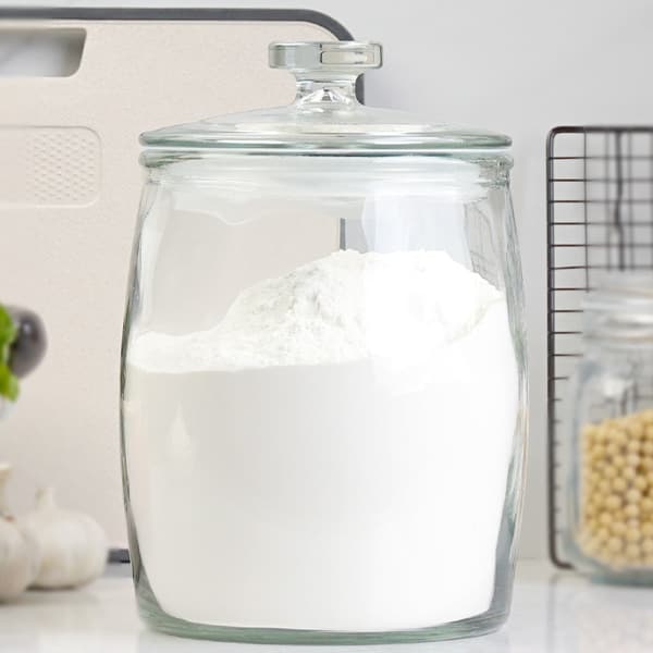 glass flour container