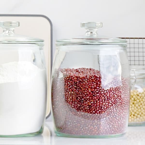 glass flour container