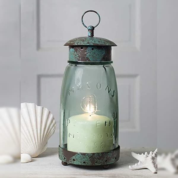 vintage lamp mason jar candles