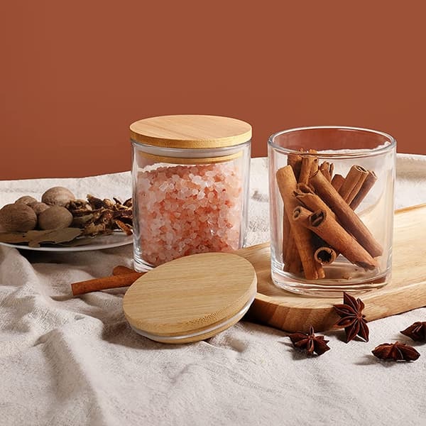 clear glass candle jars for dried spices