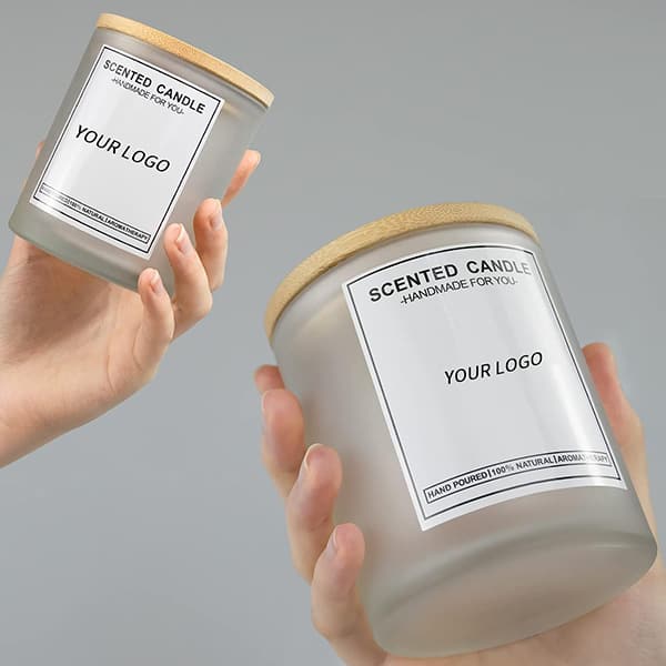 frosted candle jars