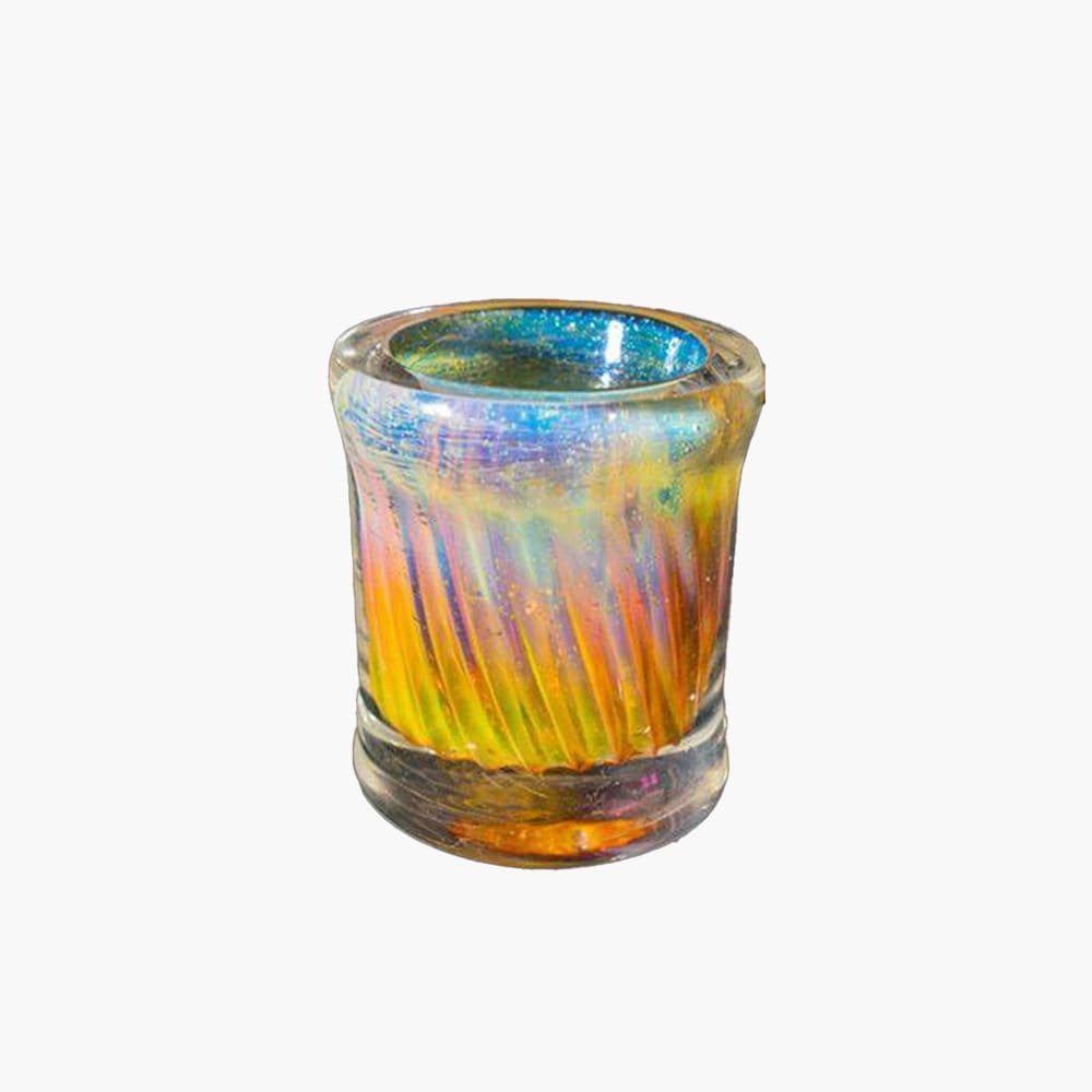 colored holographic candle jar