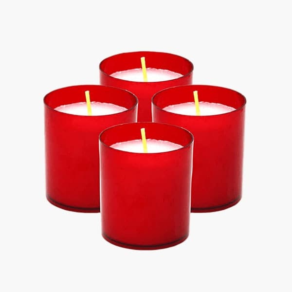 matte red candle jars