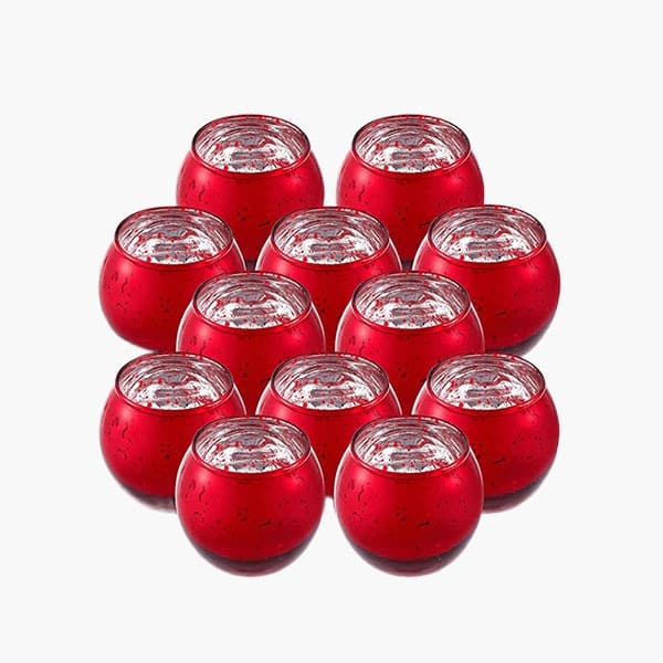 round red candle jars