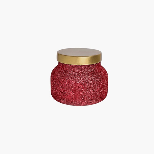 special red candle jar