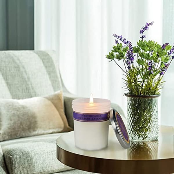 candle tumbler in living room