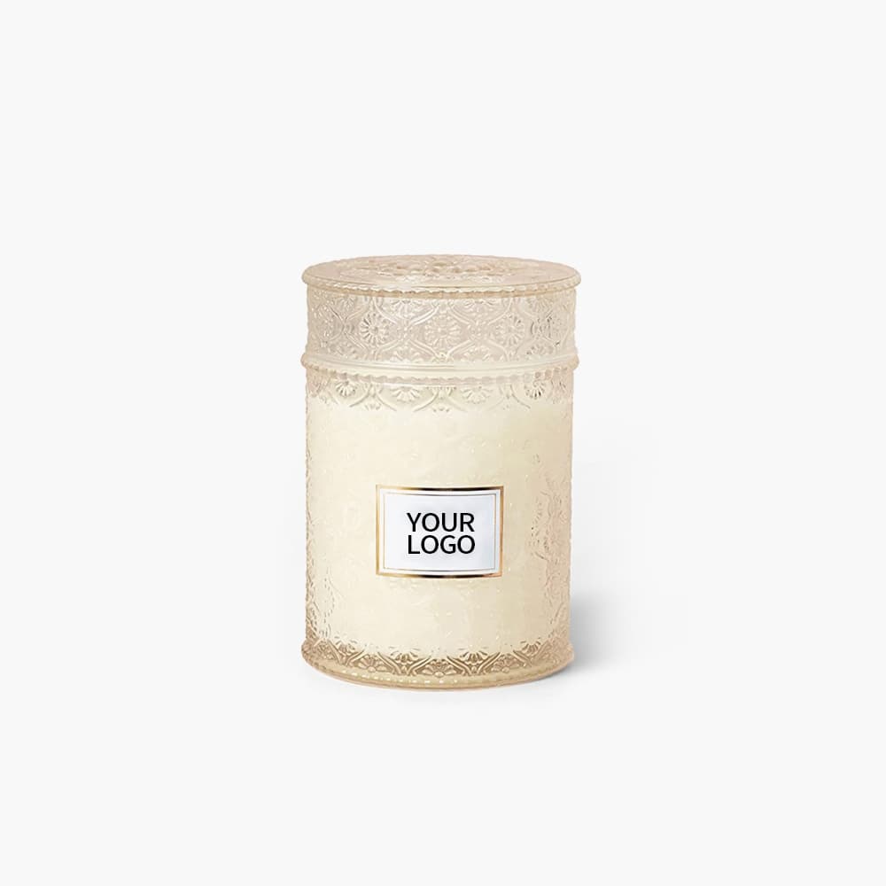 beige luxury candle jar