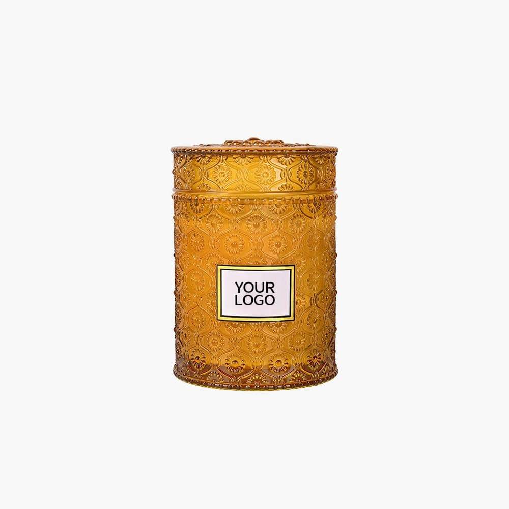 amber luxury candle jar