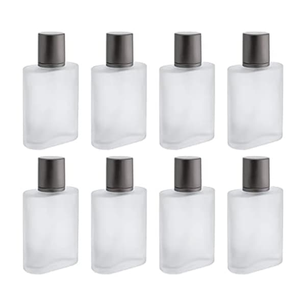frosted empty perfume bottles