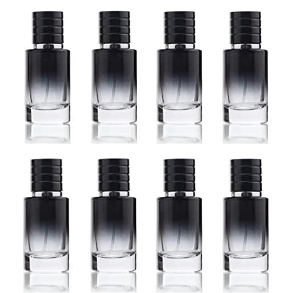 gradual black empty perfume bottles