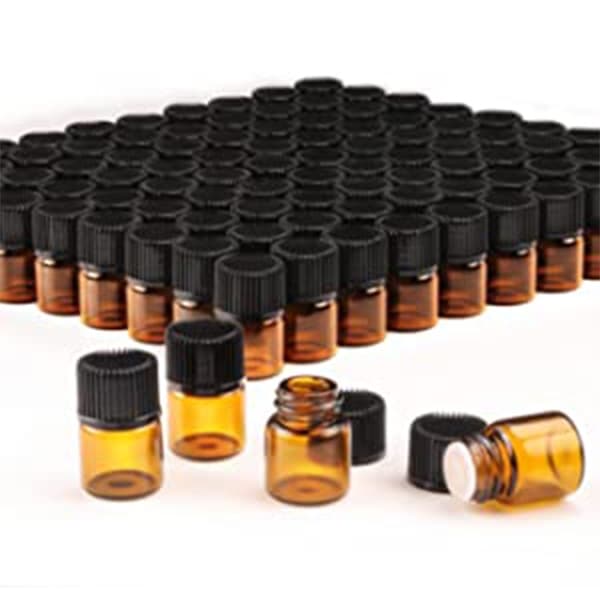 amber perfume oil bottles
