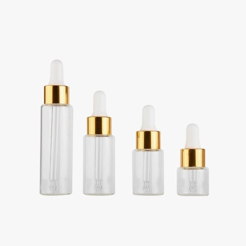 white perfume oil bottles