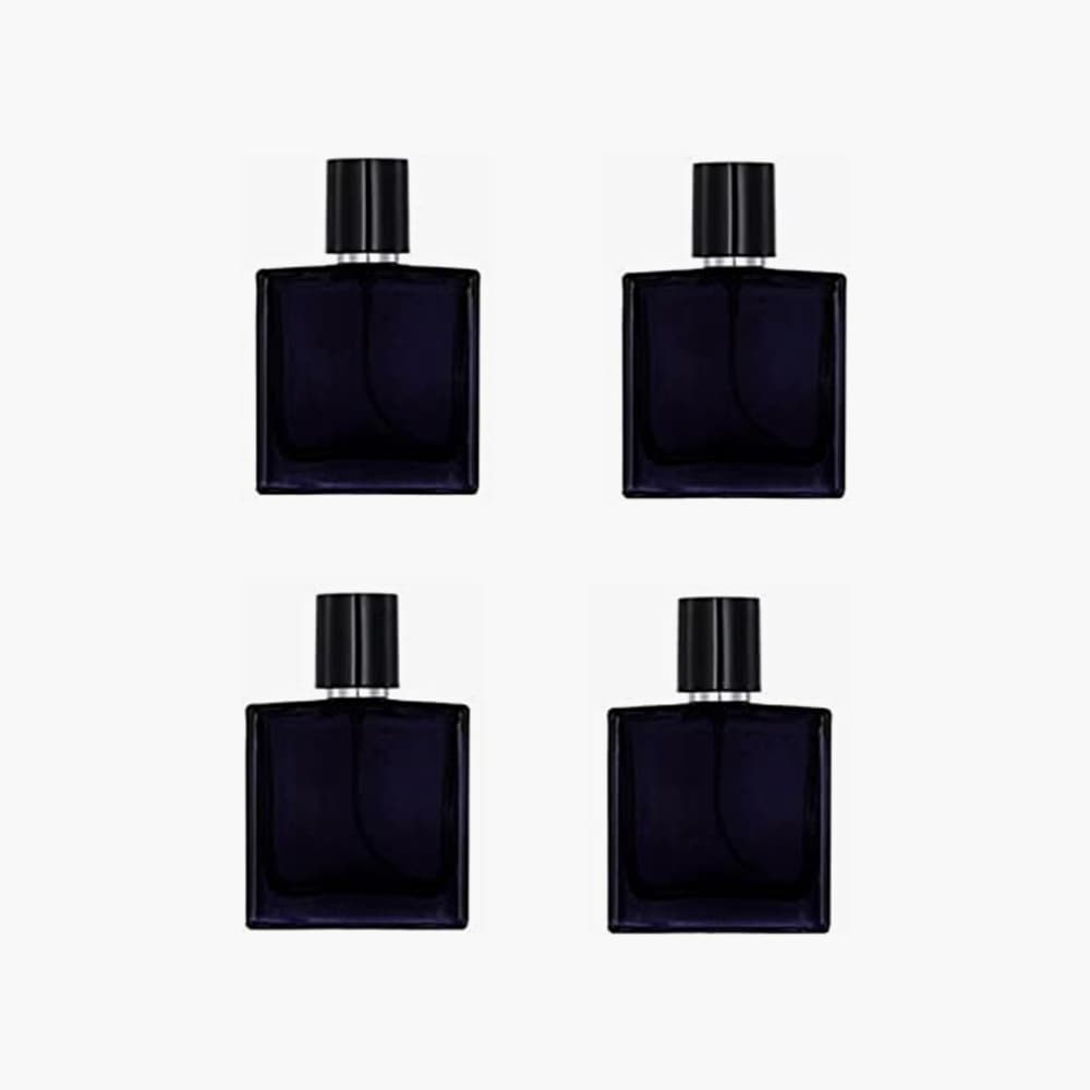 rectangular black perfume bottles