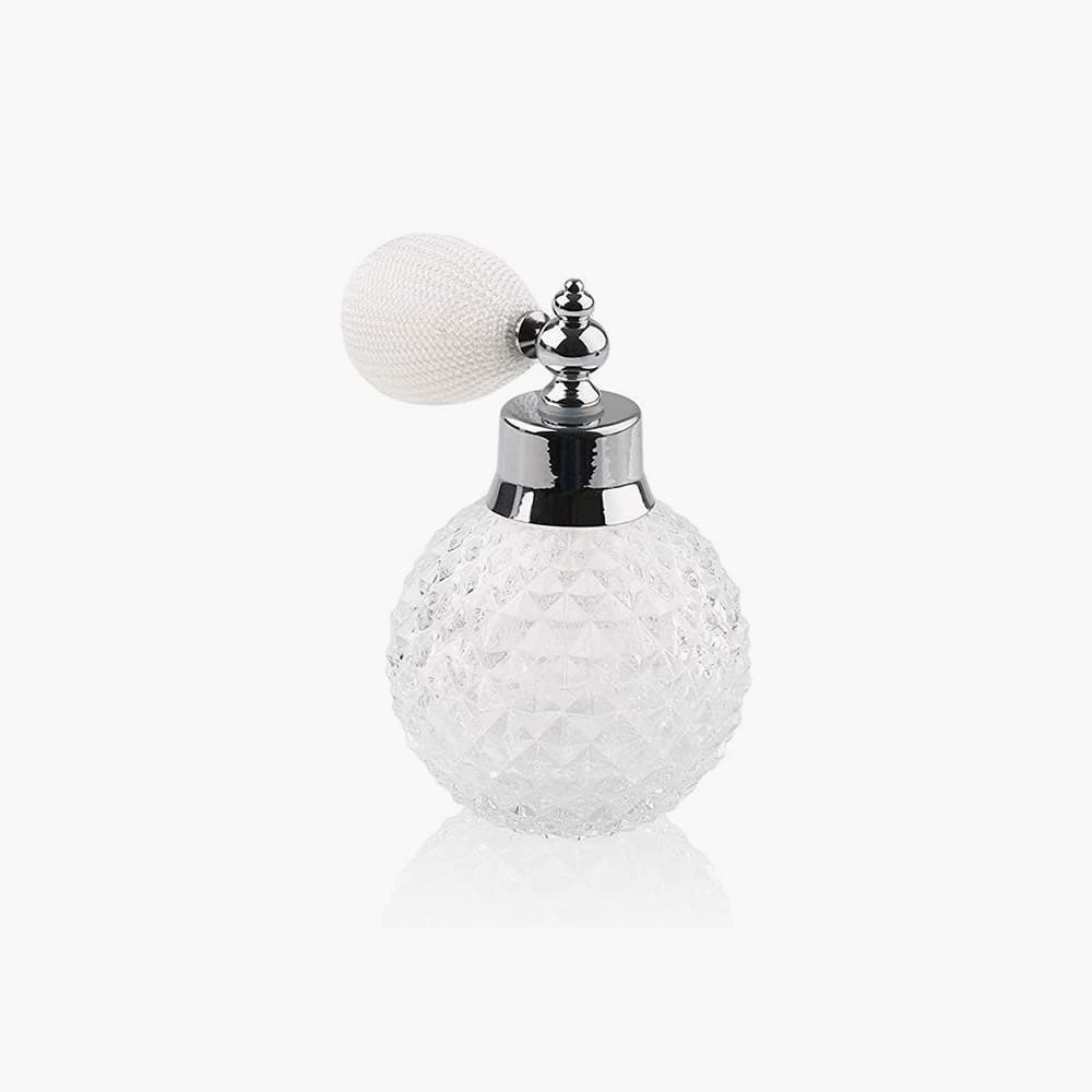 white vintage luxury perfume bottle
