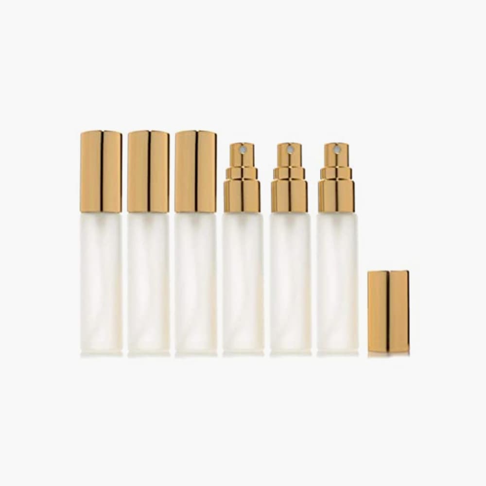perfume atomizers with gold caps