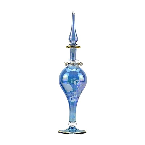 blue egyptian perfume bottle