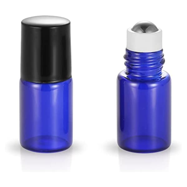 blue perfume roller bottles