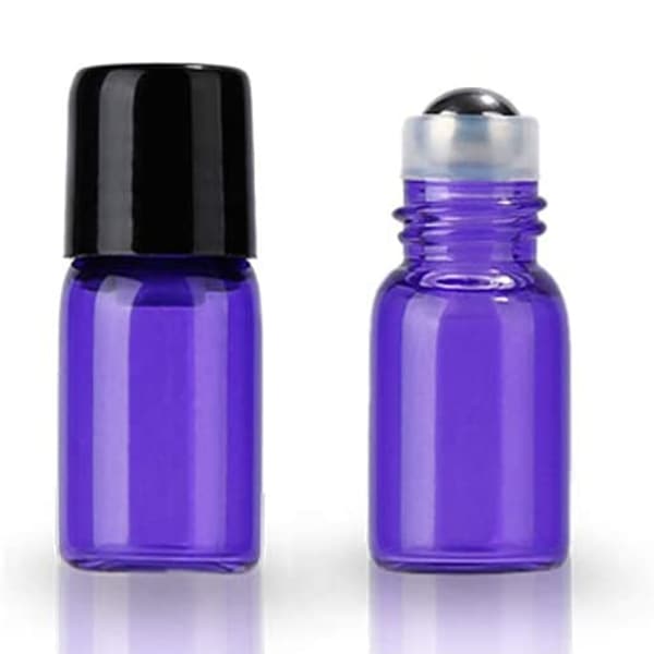 purple perfume roller bottles