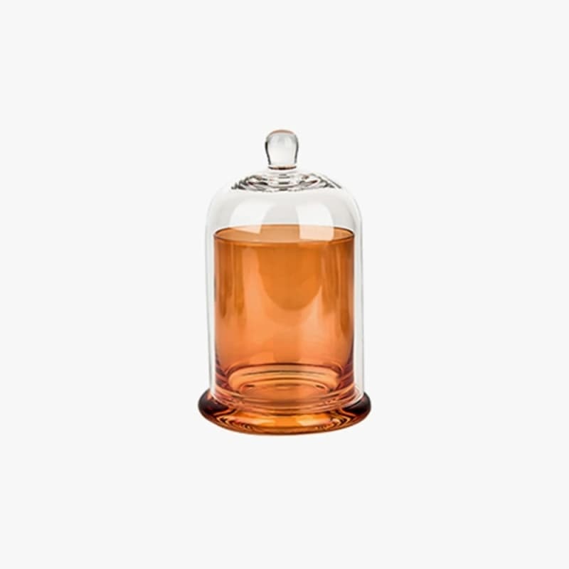 orange bell jar candle