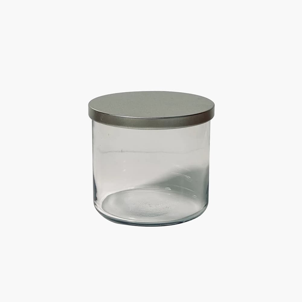 3 wick candle jars with metal lids