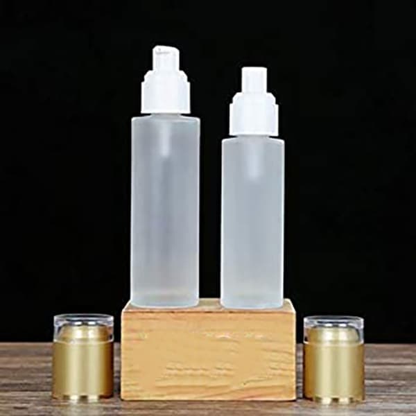 frosted small lotion bottles
