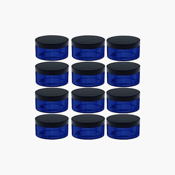 blue lotion jars