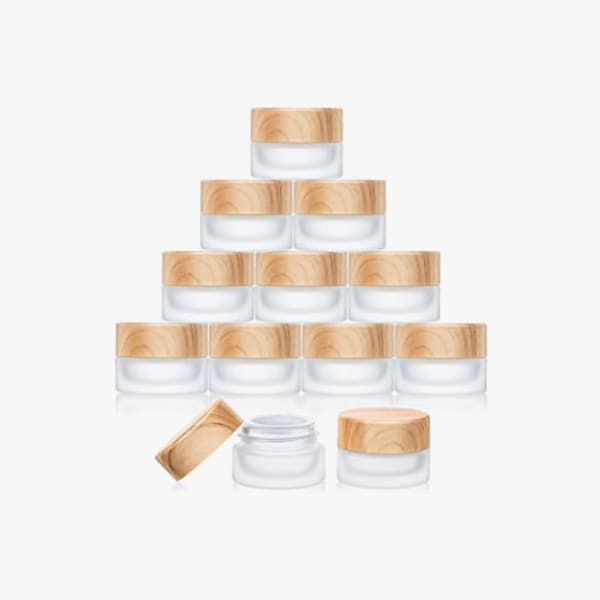 lotion jars with bamboo lids bulk