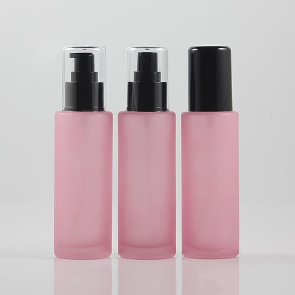 pink lotion bottles