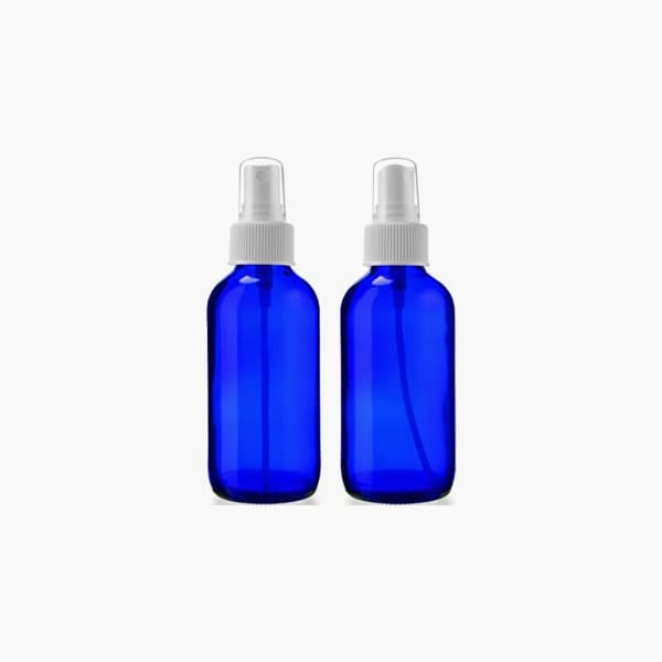 blue lotion spray bottles