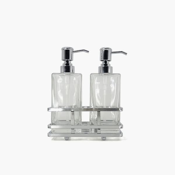 clear lotion bottles with metal pump