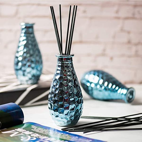 blue empty reed diffuser bottles