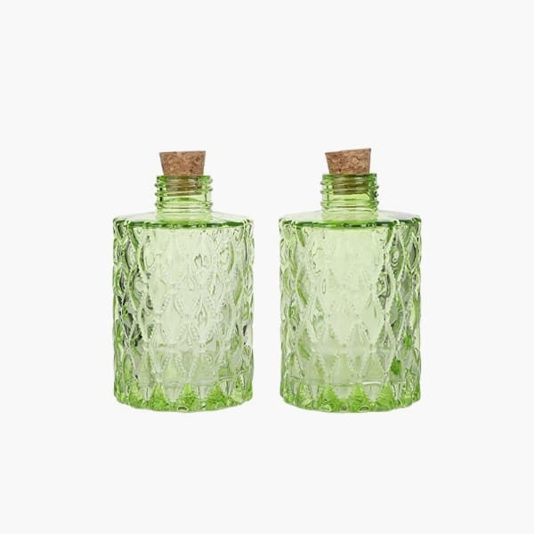 green reed diffuser bottles