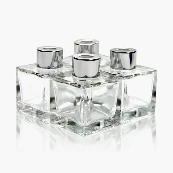 diffuser bottles with silver caps