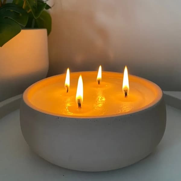 four wick candle bowl