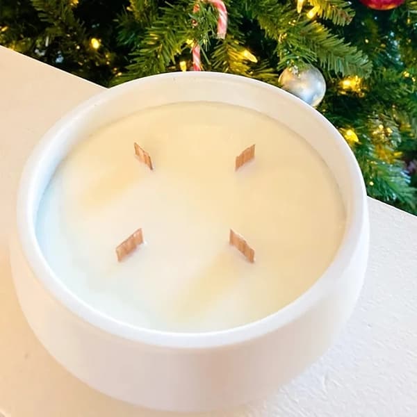 white candle bowl