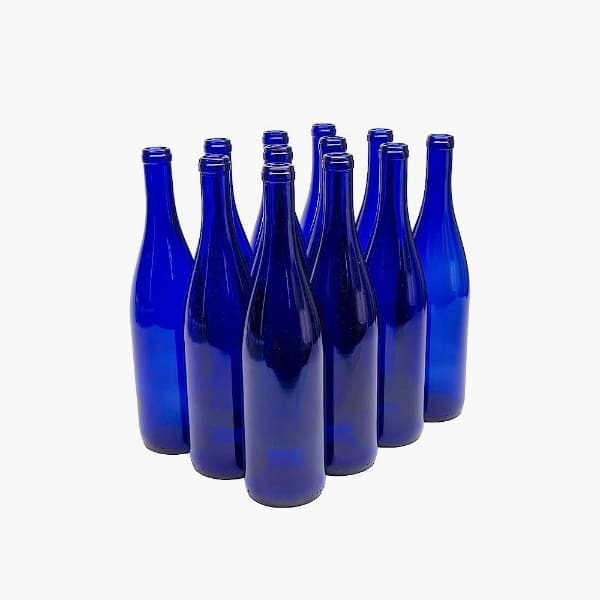 cobalt blue glass beer bottles