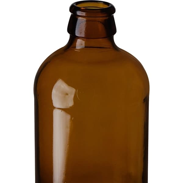 round shoulder of beer stubby bottle