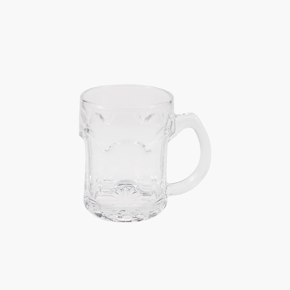 thick glass beer mug