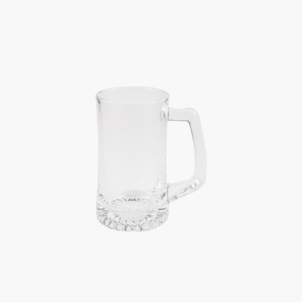 classic beer glass with handle