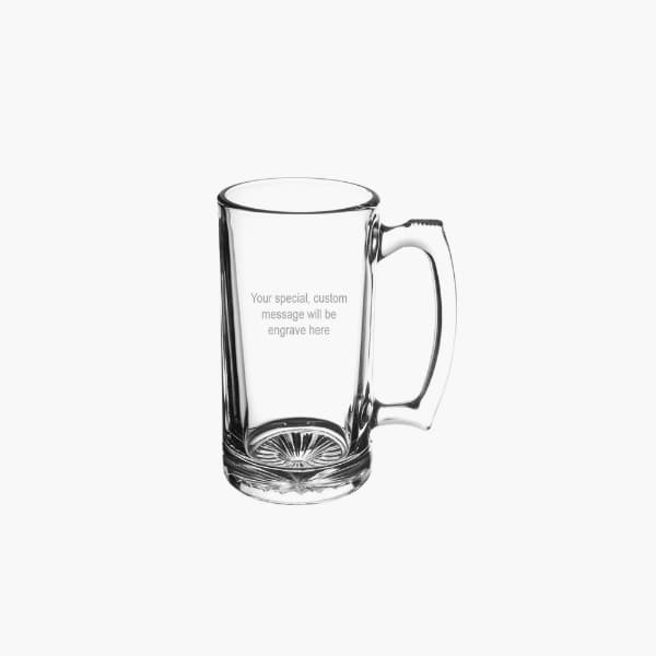 engraved pint beer glass