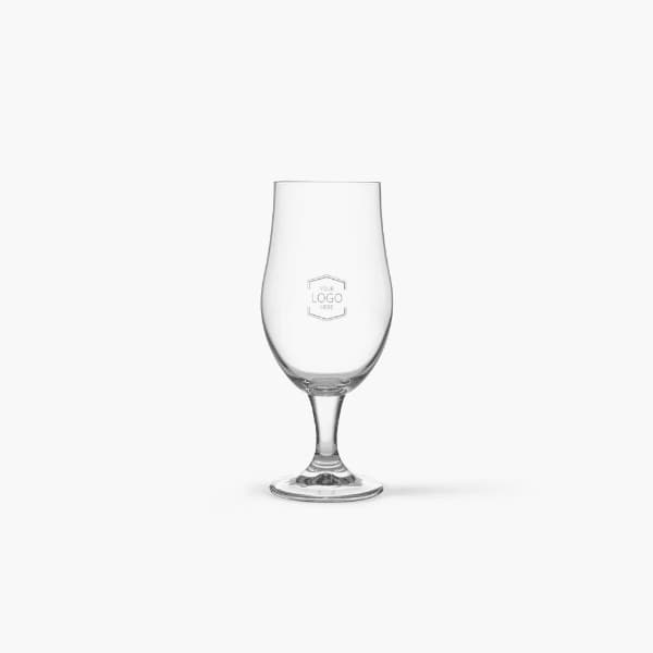 engraved tulip beer glass