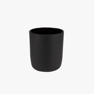 Round Black Candle Jar