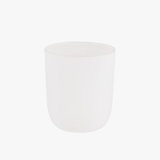 round bottom white candle jar