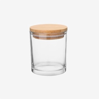 roud clear candle jars with lids
