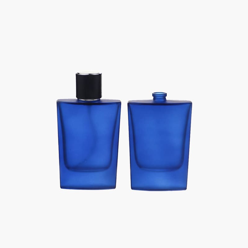 50ml Blue Frosted Glass Perfume Bottle