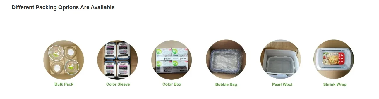 Glass container protected with a bubble bag