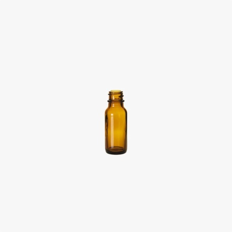 0.5 Ounce Amber Boston Round Bottle