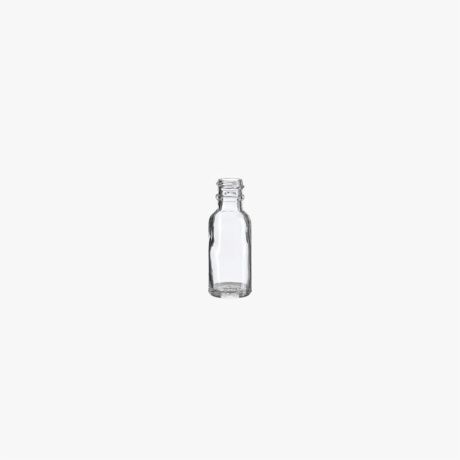 1/2 Ounce Clear Boston Round Bottle