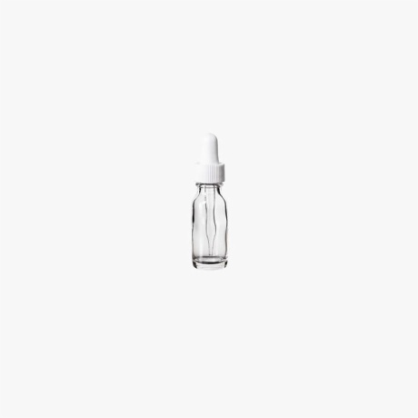1/2 Ounce Clear Boston Round Bottle