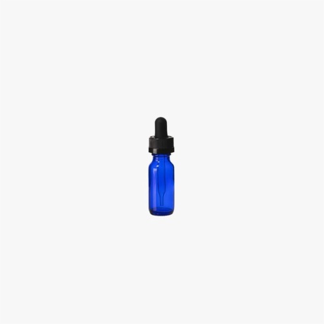 1/2 Ounce Cobalt Blue Boston Round Bottle 
